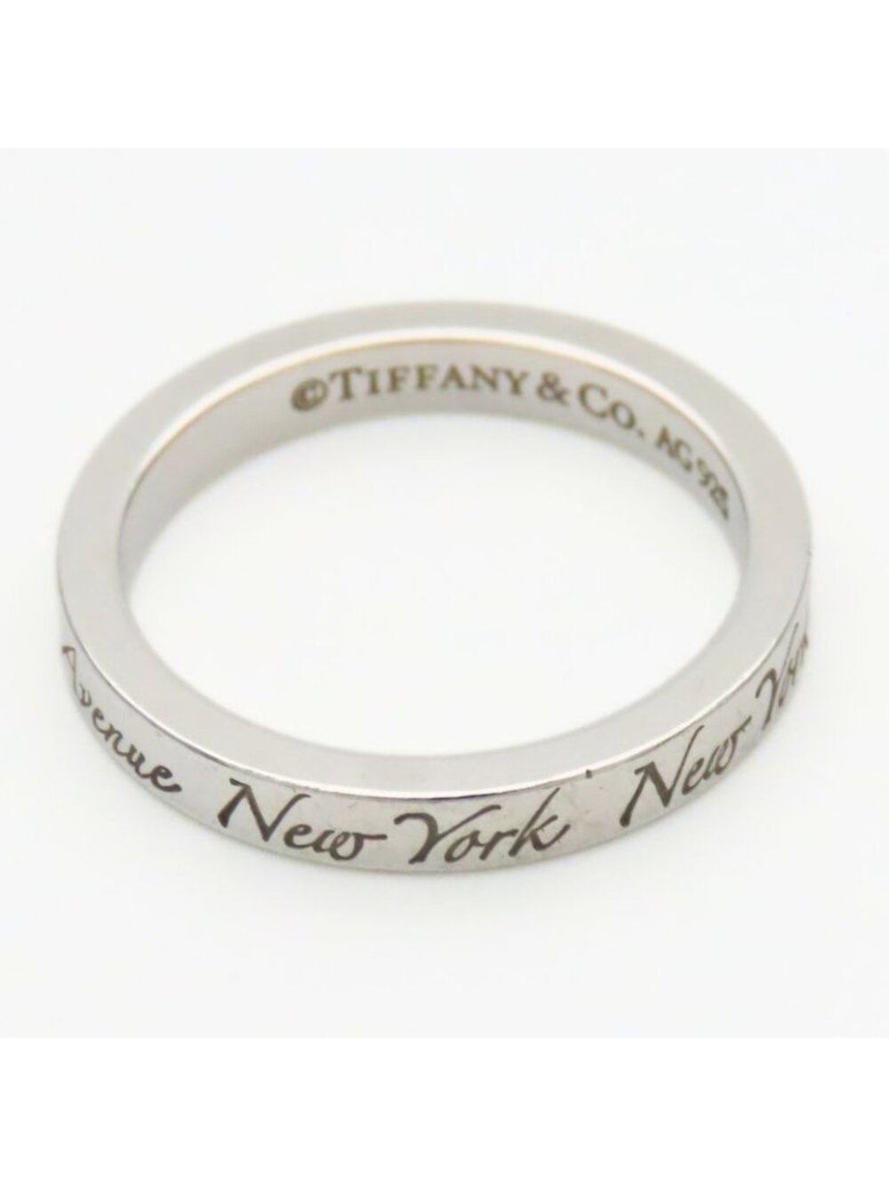 Tiffany & Co Ring Notes Narrow New York Silver Standard - Picture 2 of 10